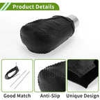 Gear Shift Knob Cover for Honda Civic 2016-2021 Pebbled Black Faux Leather
