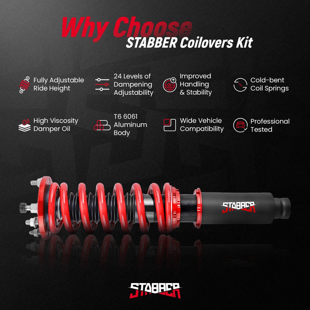 STABBER Coilovers for Honda Accord (1998–2002) 24 Level Damper Adjustable
