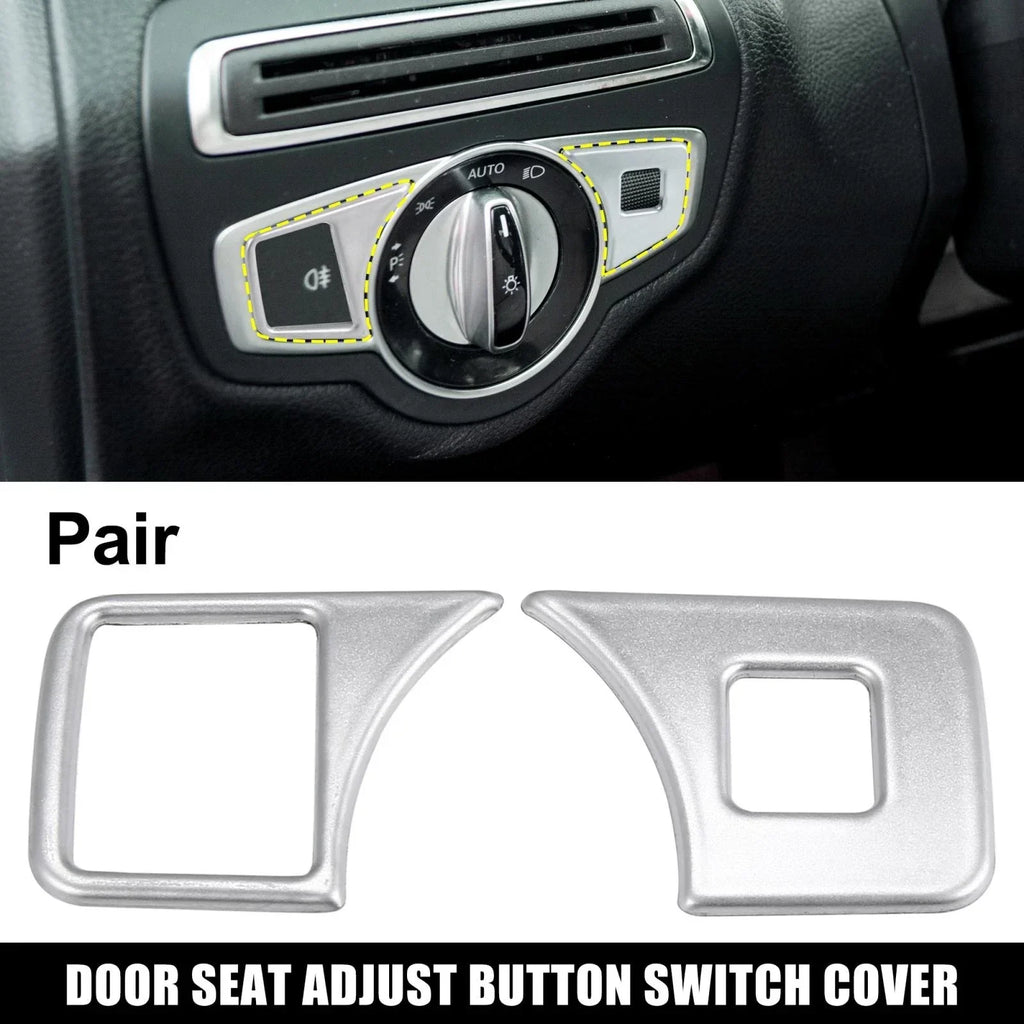 Headlight Switch Button Trim Cover for Mercedes Benz B C Class (2015-2023)