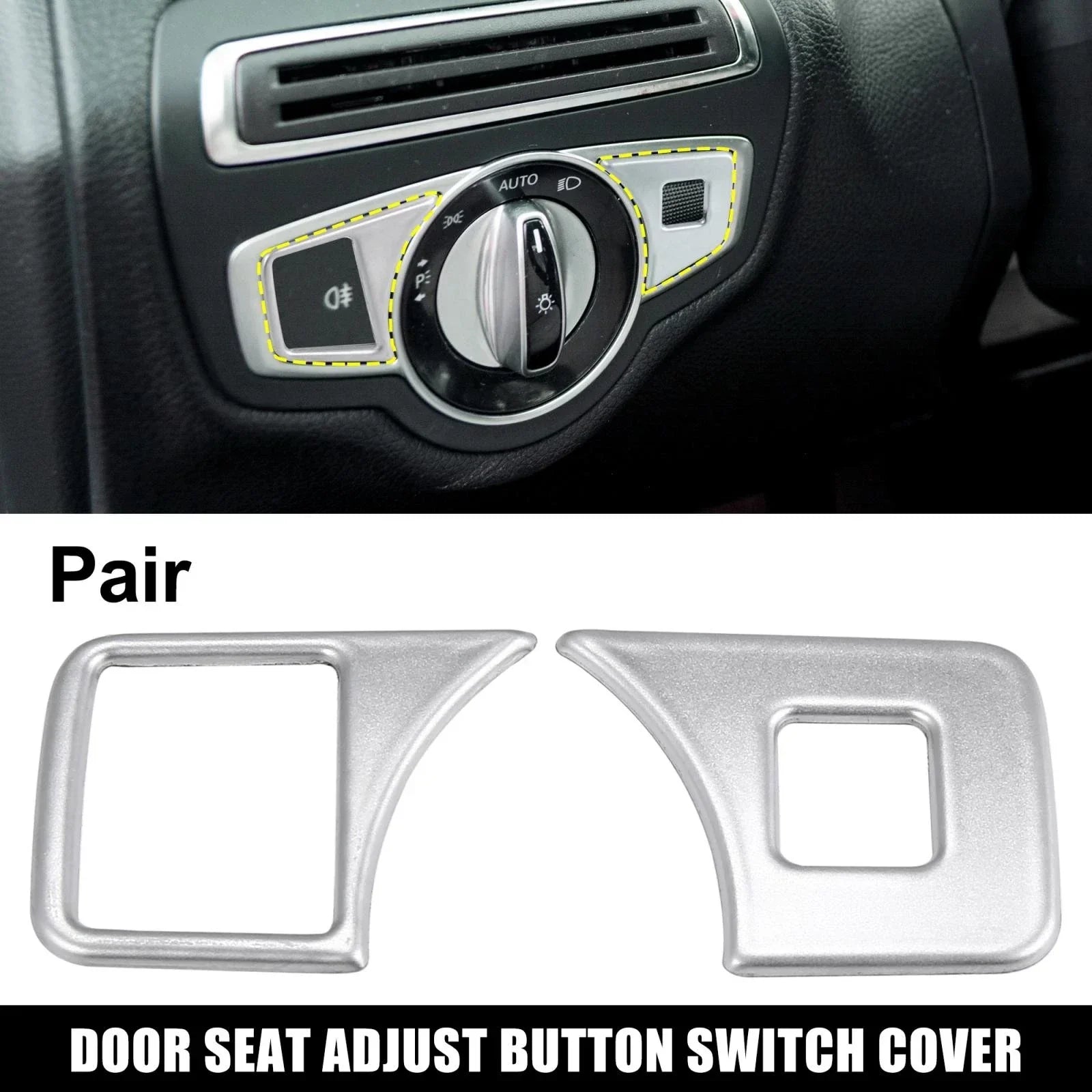 Headlight Switch Button Trim Cover for Mercedes Benz B C Class (2015-2023)