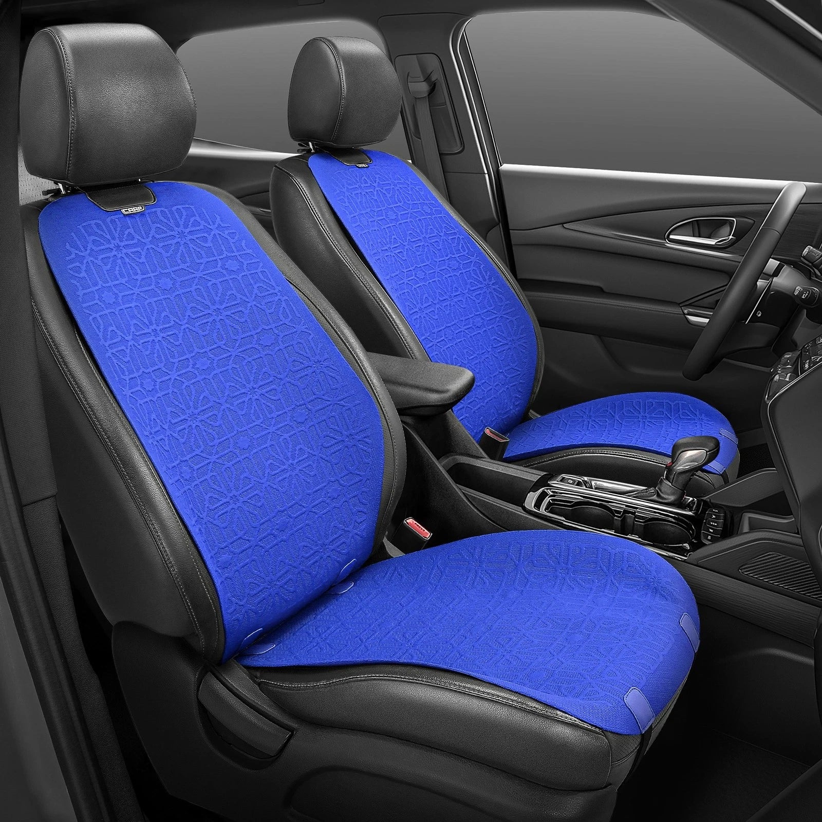 Set of 2 Front Row Seat Covers for Universal Fit Car Truck Blue