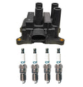 Denso Ignition Coil & 4 Iridium TT Plugs for Ford Focus (2000–2011)