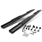 Set of 2 Black Oval Side Step Nerf Bars for GMC Sierra Crew Cab (1999–2014)