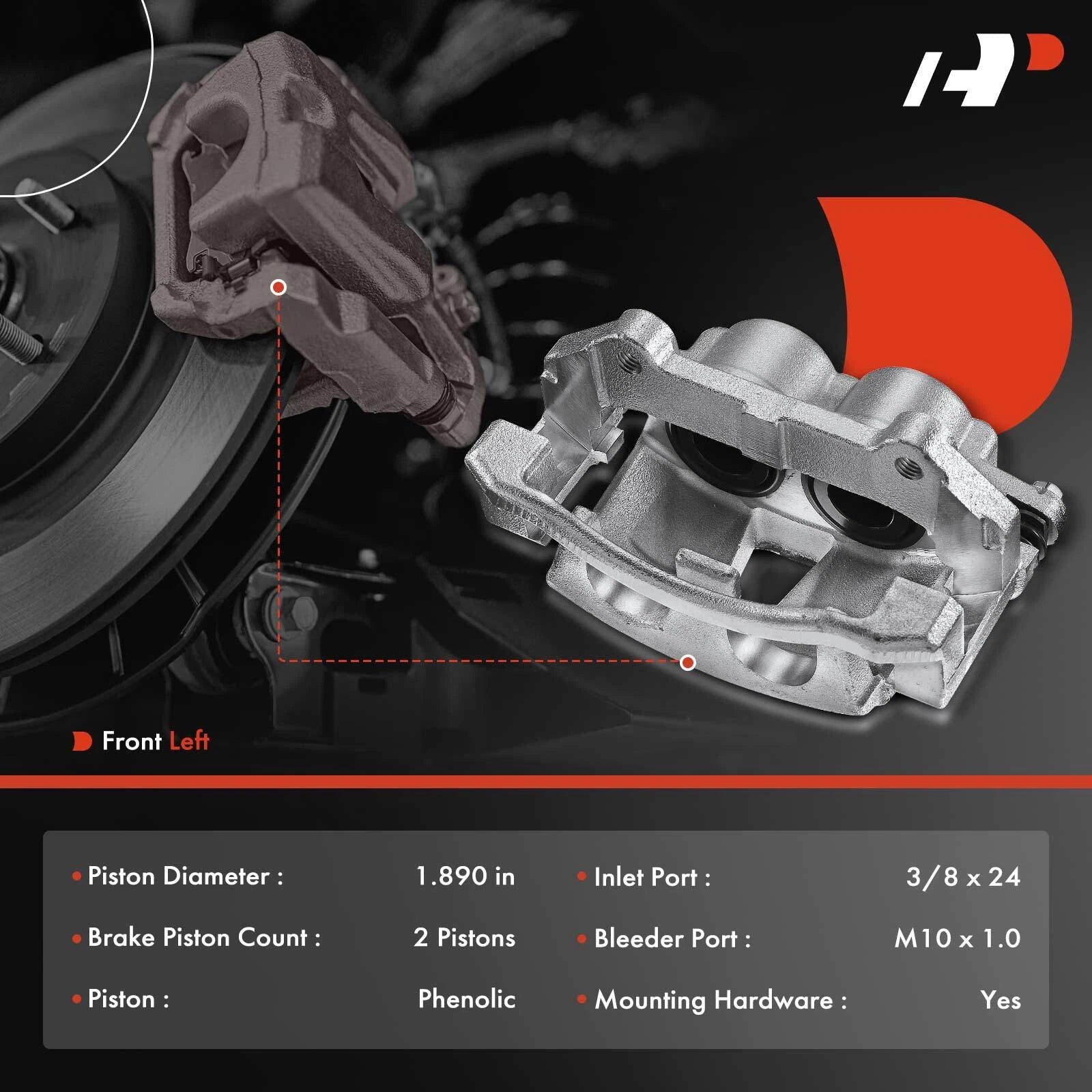 Front Left Brake Caliper for Jeep Commander Grand Cherokee (2006-2010)