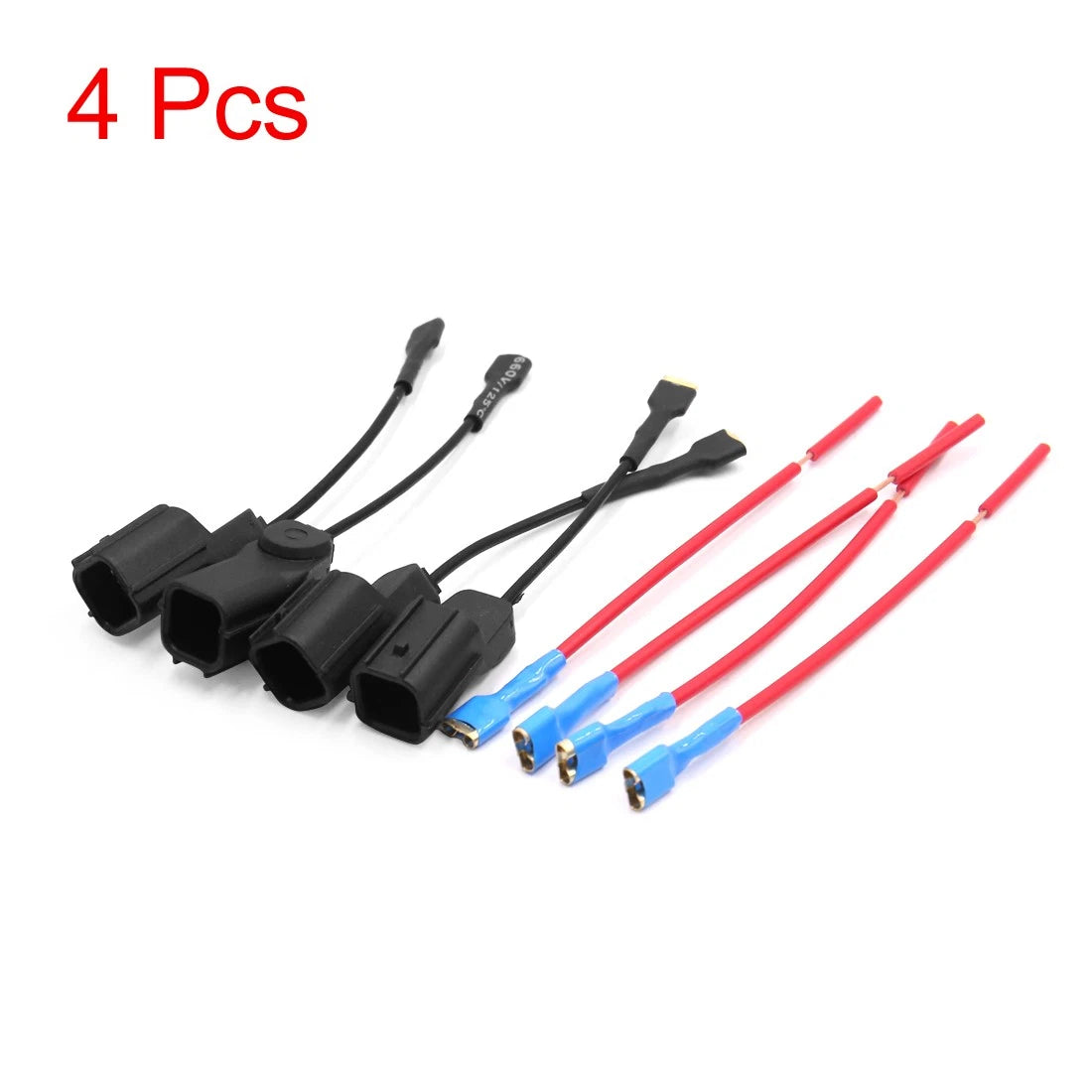 Set of 4 Car Horn Speaker Adapter Wiring Harness Pigtail Socket for Honda