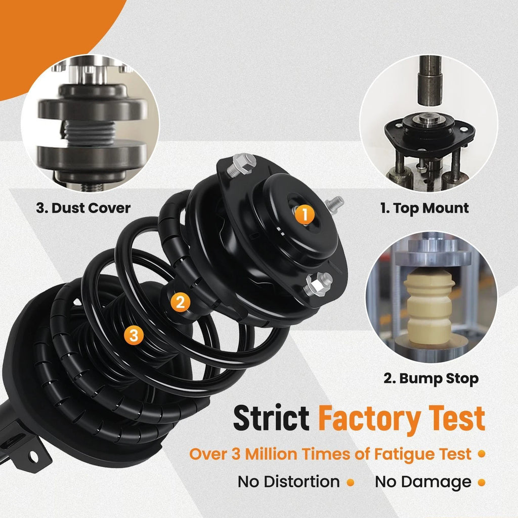 Front Strut Coil Spring Assembly & Sway Bar Link Kit for Toyota Camry (2007–2011)