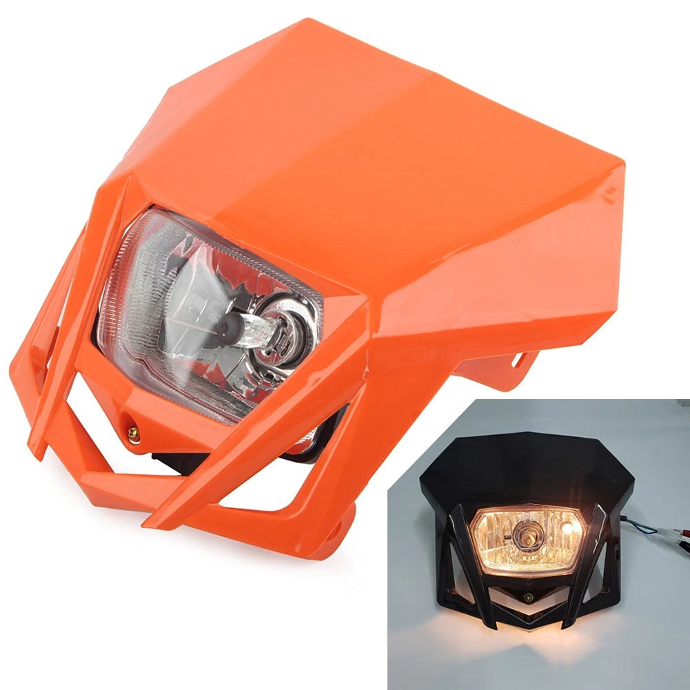Front Headlight for Kawasaki KLX (2006–2023), Yamaha (2005–2023) - Orange