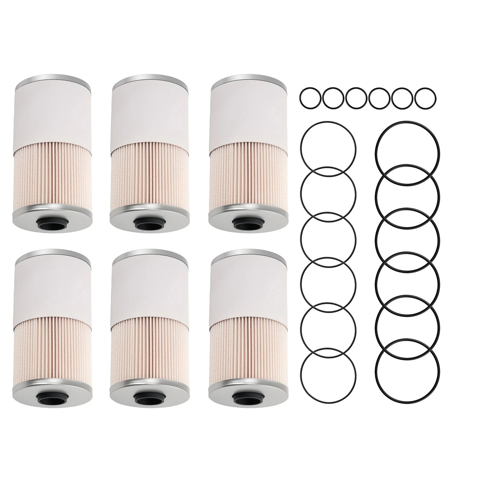 6PCS Fuel Water Separator Filters for Hino Volvo Freightliner (FS19624 PF7895)