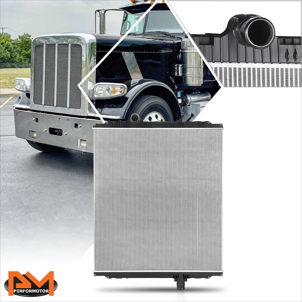 Aluminum Core 2-Row Cooling Radiator for Kenworth W900/Peterbilt 388 389 (2008–2015)