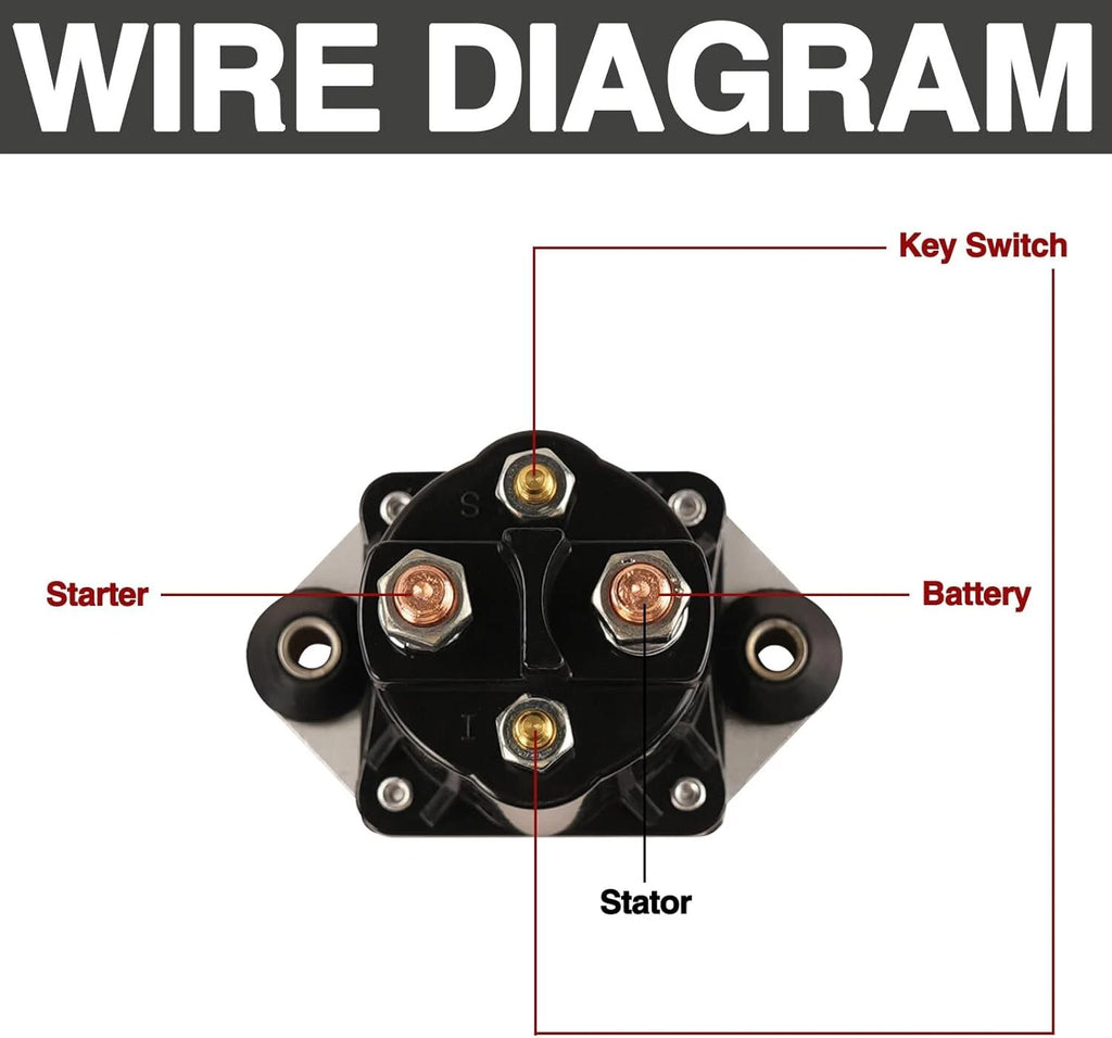 Starter Solenoid Relay for Mercury Outboard 65-250 HP (1989–1999) 89-817109A1 89-817109A2