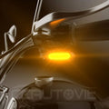 4 x LED Turn Signal Indicator Lights for Motorcycle Handlebar - Black