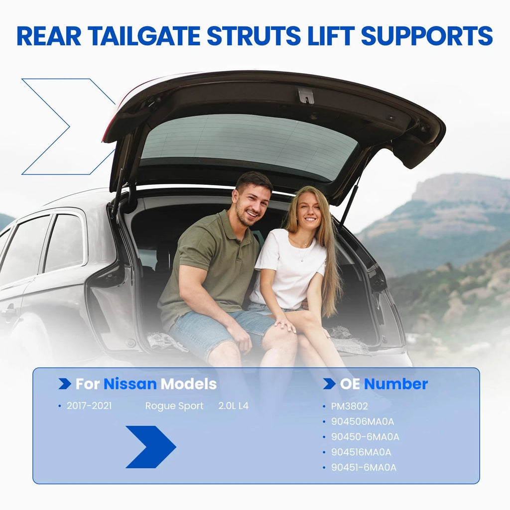 2X Rear Tailgate Lift Support Springs for Nissan Rogue Sport (2017–2022)