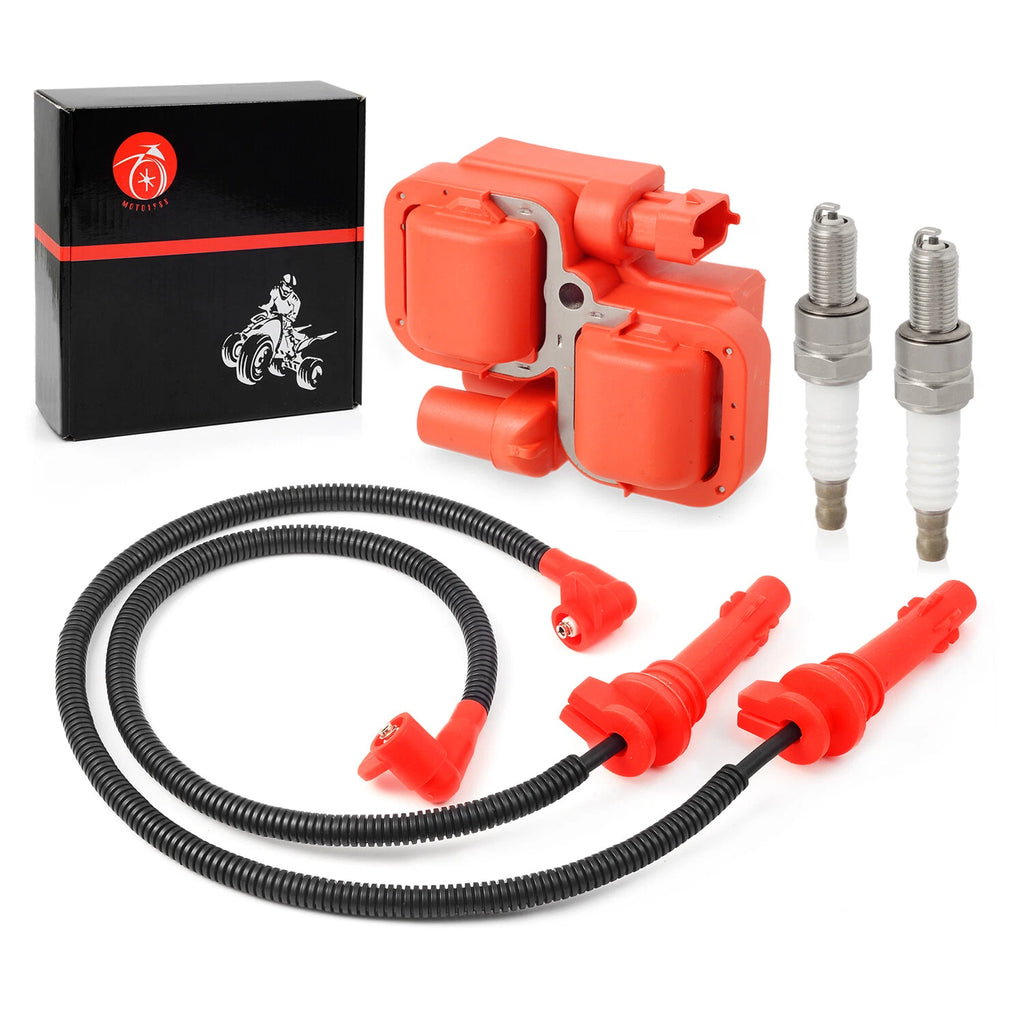 Ignition Coil Spark Plug & Wire Cap for Polaris RZR XP 900 (2011-2014)