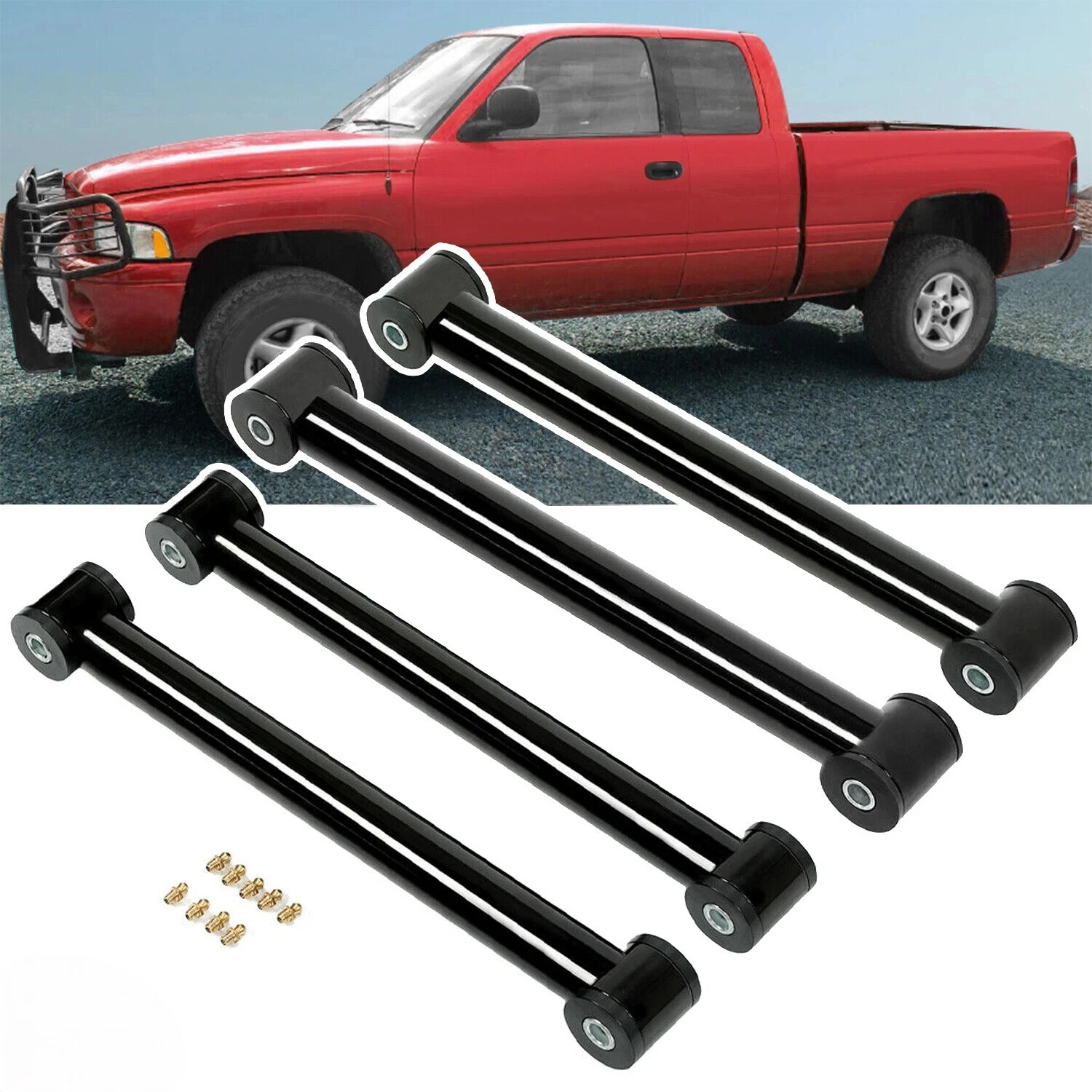 Front Upper Lower Control Arms for Dodge Ram 1500/2500/3500 4x4 (1994–2009)