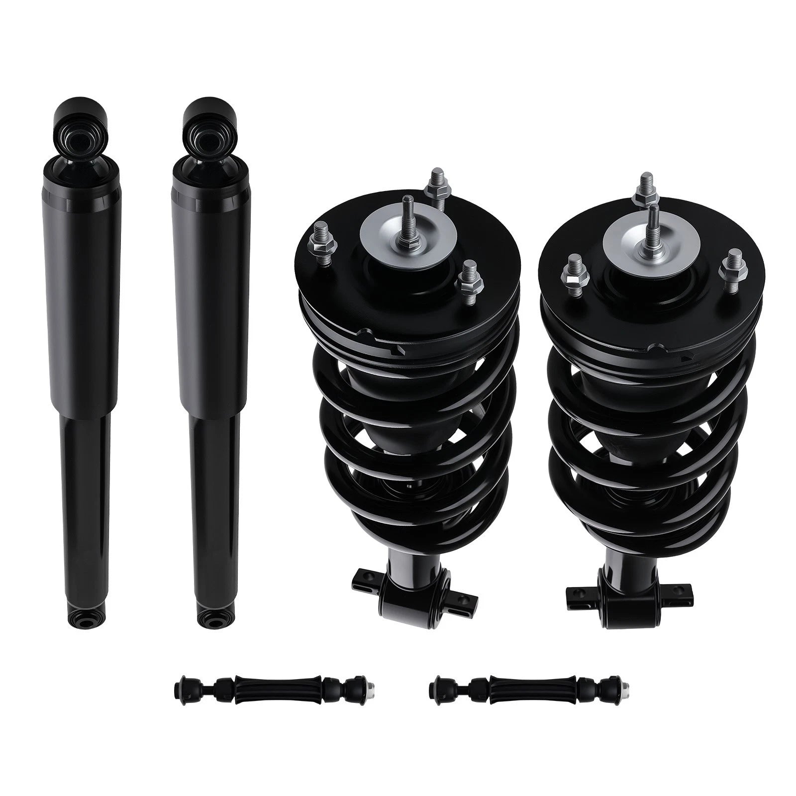 Front Struts Rear Shocks Sway Bar Kit for Silverado Sierra 1500 4WD (2014–2018)