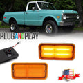 2X Amber LED Front Side Marker Lights for Chevrolet GMC C/K Pickup (1968–1972)