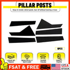 Set of 6 Gloss Black Pillar Post Covers for Cadillac CT6 (2016â2021)