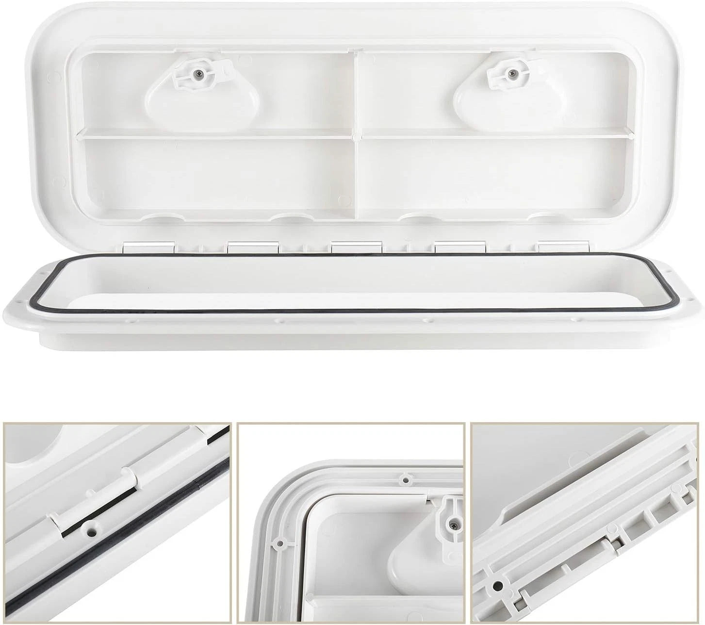 Boat Hatch Access Hatch & Lid with Lock for Marine Deck (24" x 9-5/8")