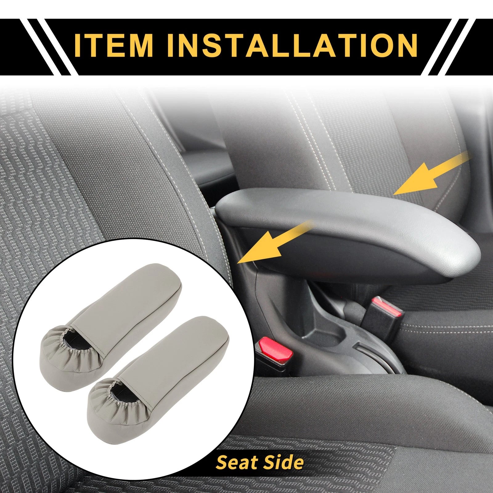 Seat Armrest Cover for Ford F-250, F-350 (1999–2007) Anti-Scratch Gray