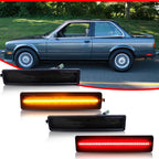 Set of 4 Smoked LED Side Marker Parking Lights for BMW E30 E34