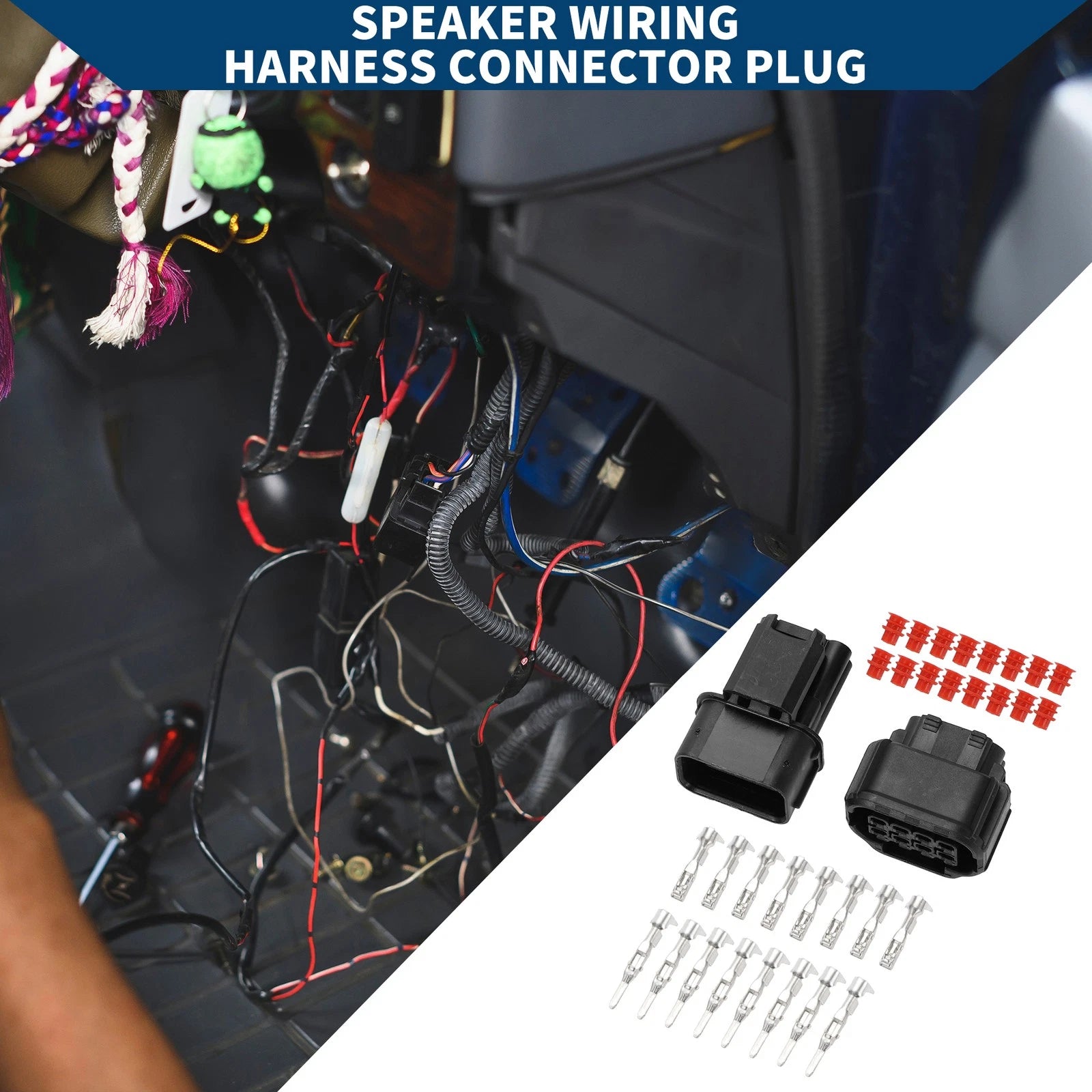 8 Pin Speaker Wiring Harness Connector Plug for Honda 