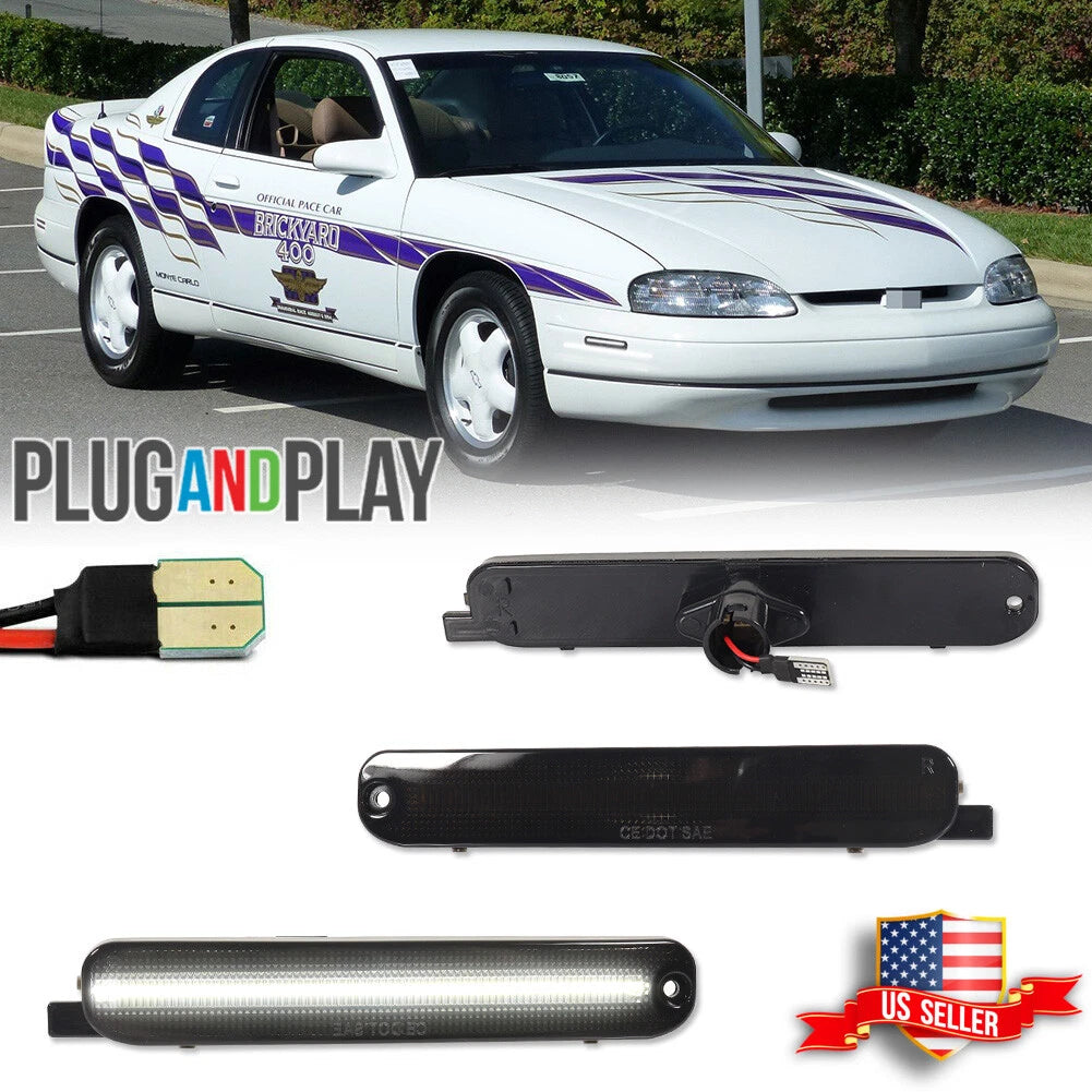 2X Smoke White LED Side Marker Lights for Chevy Lumina & Monte Carlo (1995–2001)