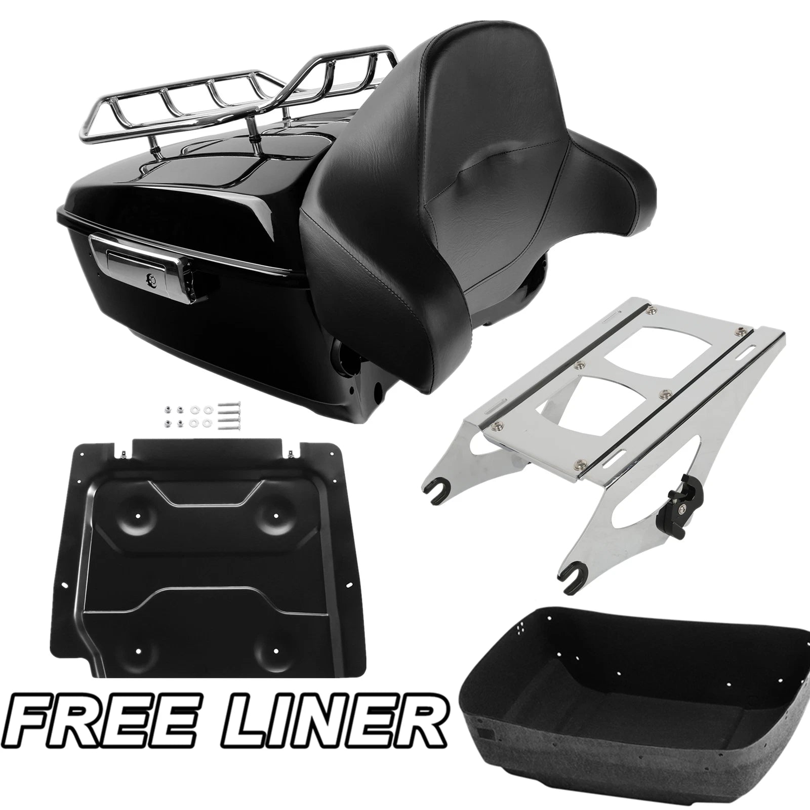 Trunk Backrest Mount Rack Plate for Harley Touring (2014–2023)