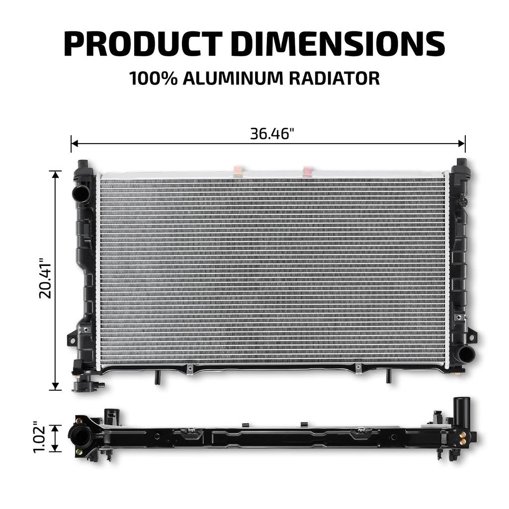 Aluminum Cooling Radiator for Dodge Challenger 2008 (6.1L V8, CU2795)