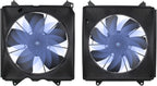 2Pcs Radiator Cooling Fan Set for Honda Accord (2013–2017) w/ Blade Motor & Shroud