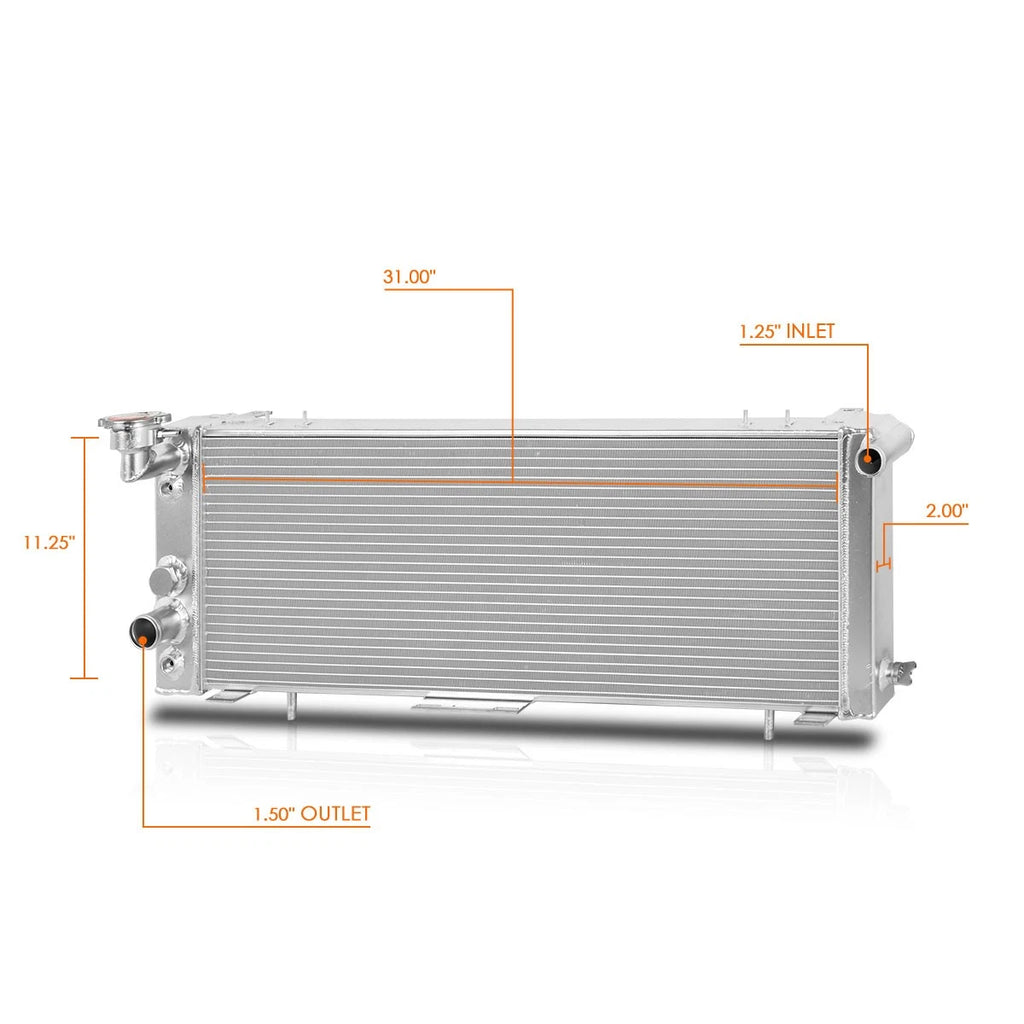 3-Row Aluminum Cooling Radiator for Jeep Cherokee/Comanche (1991–2001)