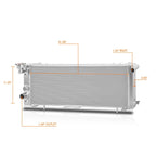 3-Row Aluminum Cooling Radiator for Jeep Cherokee/Comanche (1991–2001)