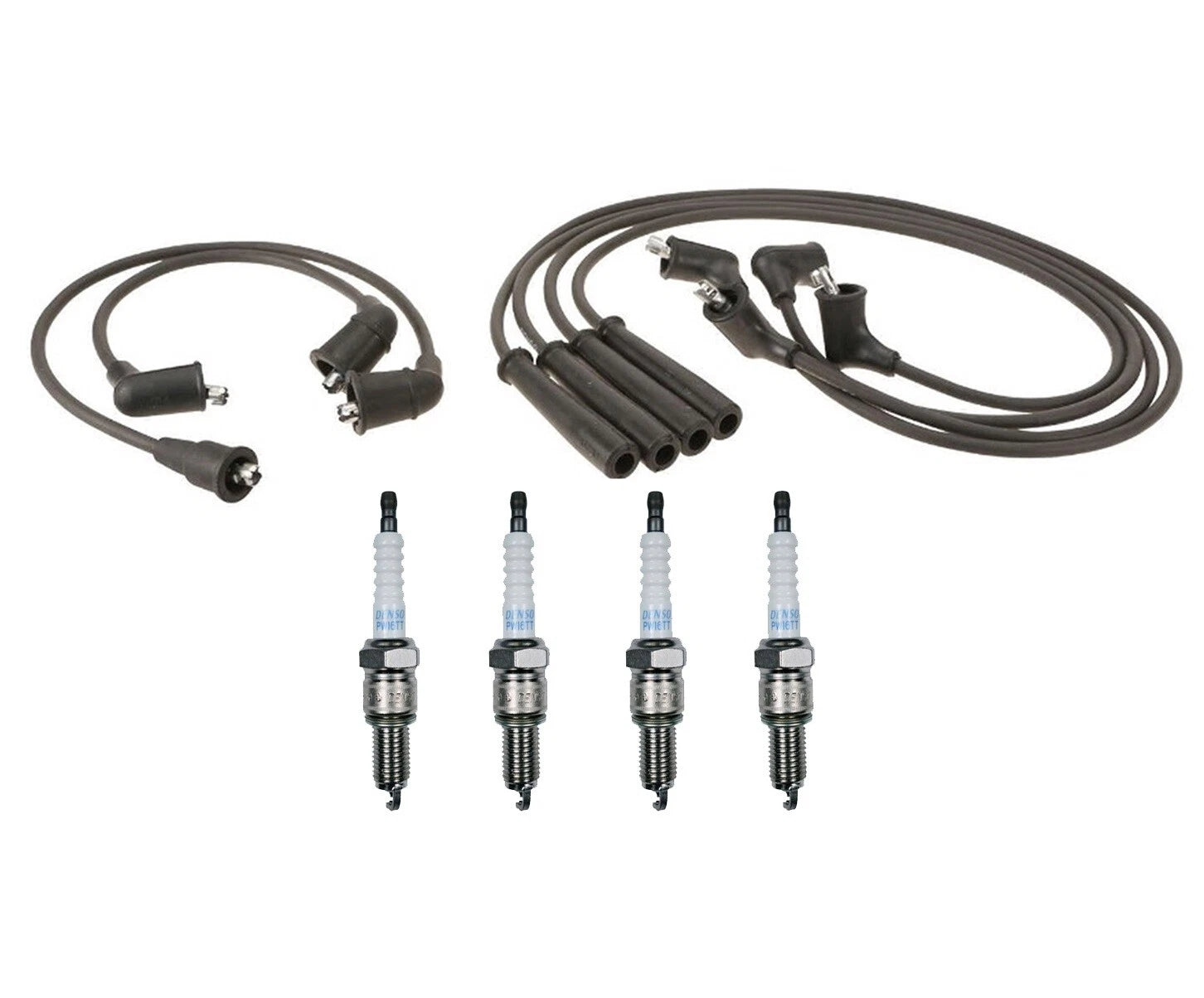 Denso 7mm Wire Set & 4 Platinum TT Spark Plugs for 2.6L L4 SOHC