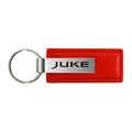 Red Leather Keychain KC1542.JUKE - Officially Licensed for Nissan Juke