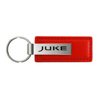 Red Leather Keychain KC1542.JUKE - Officially Licensed for Nissan Juke