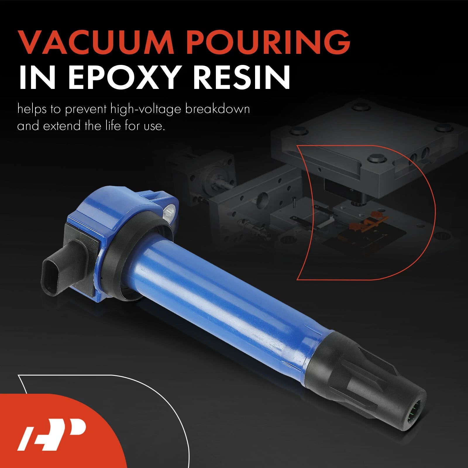 Set of 4 Blue Ignition Coils for Jeep Compass (2007-2017)