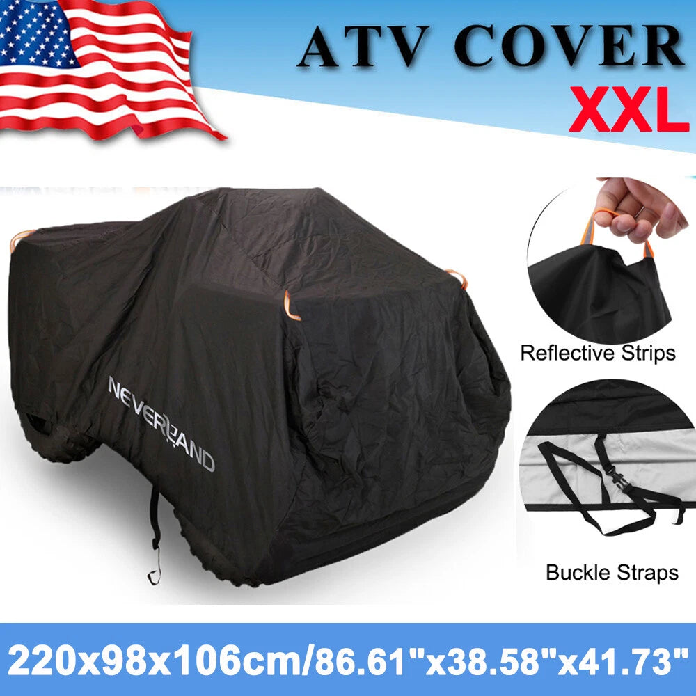 2XL Heavy Duty Waterproof ATV Cover for Polaris Honda Yamaha Can-Am Suzuki