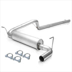 2.5" Outlet Aluminized Catback Muffler Exhaust for Jeep Wrangler (2007–2011)