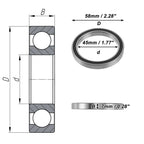 Deep Groove Ball Bearing P5 for Scooter Skateboard Wheel (45x58x7mm)
