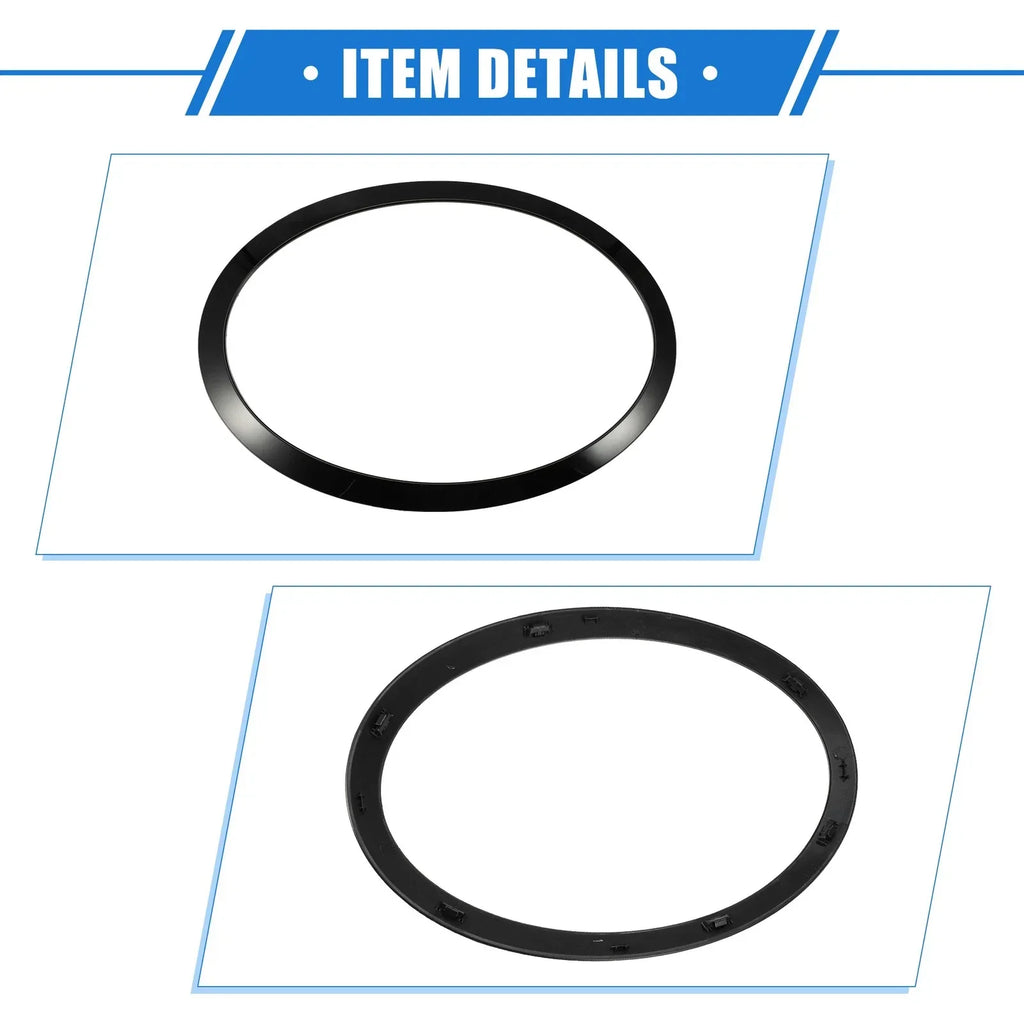 Pair Front Side Headlight Trim Ring for BMW Mini F55 F56 F57 Black (2014-2021)