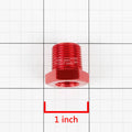 Red Aluminum Oil/Fuel 1/4" Female to 3/8" Male NPT Bushing Reducer Fitting