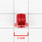 Red Aluminum Oil/Fuel 1/4" Female to 3/8" Male NPT Bushing Reducer Fitting