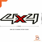 Black Red 4x4 Side Rear Decal Sticker for Ford Ranger (1998-2015)