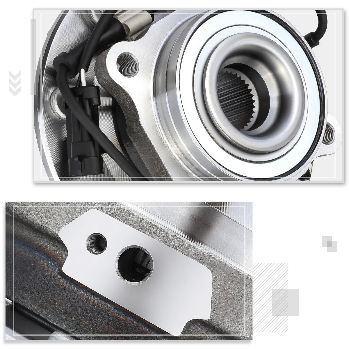 Front Wheel Hub Bearing Kit w/ ABS for Silverado/Sierra/Suburban/Yukon XL (2001–2007)
