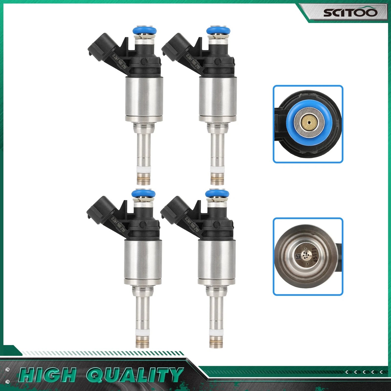 Set of 4 Fuel Injectors for Nissan Sentra 1.8L (2017–2019) Juke 1.6L (2014–2017)