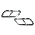 Chrome Rear Exhaust Muffler Tail Pipe Cover Trim for Mercedes C-Class (2022-2023)