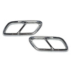 Chrome Rear Exhaust Muffler Tail Pipe Cover Trim for Mercedes C-Class (2022-2023)