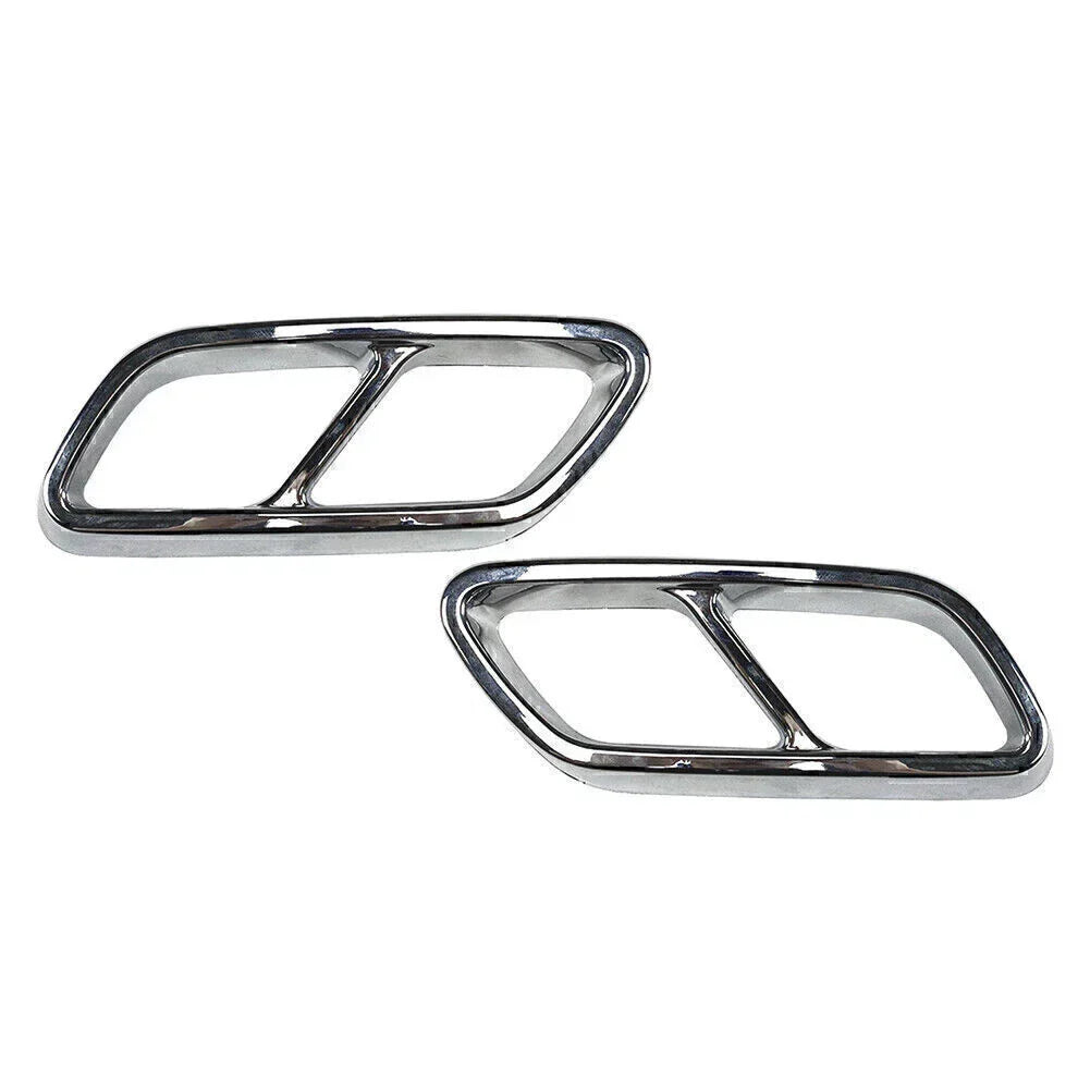 Chrome Rear Exhaust Muffler Tail Pipe Cover Trim for Mercedes C-Class (2022-2023)