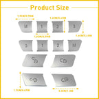 12X Chrome Door Lock Switch Button Cover Trims for Mercedes Benz W204 W212 (2007–2016)