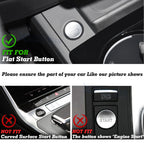 Gold Engine Ignition Switch Button Decor Trim for Audi A4 A5 A6 A7 S4 S5 (2009-2016)