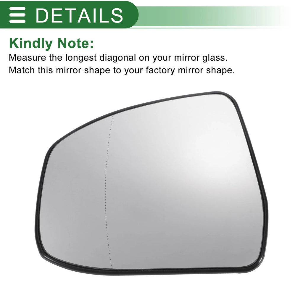 Left Side White Aspherical Mirror Glass for Ford Focus (2012–2018)